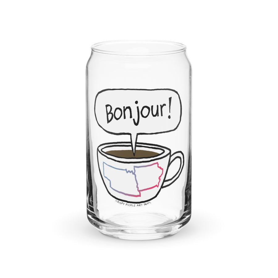 Café Et Conversation - Can-Shaped Glass