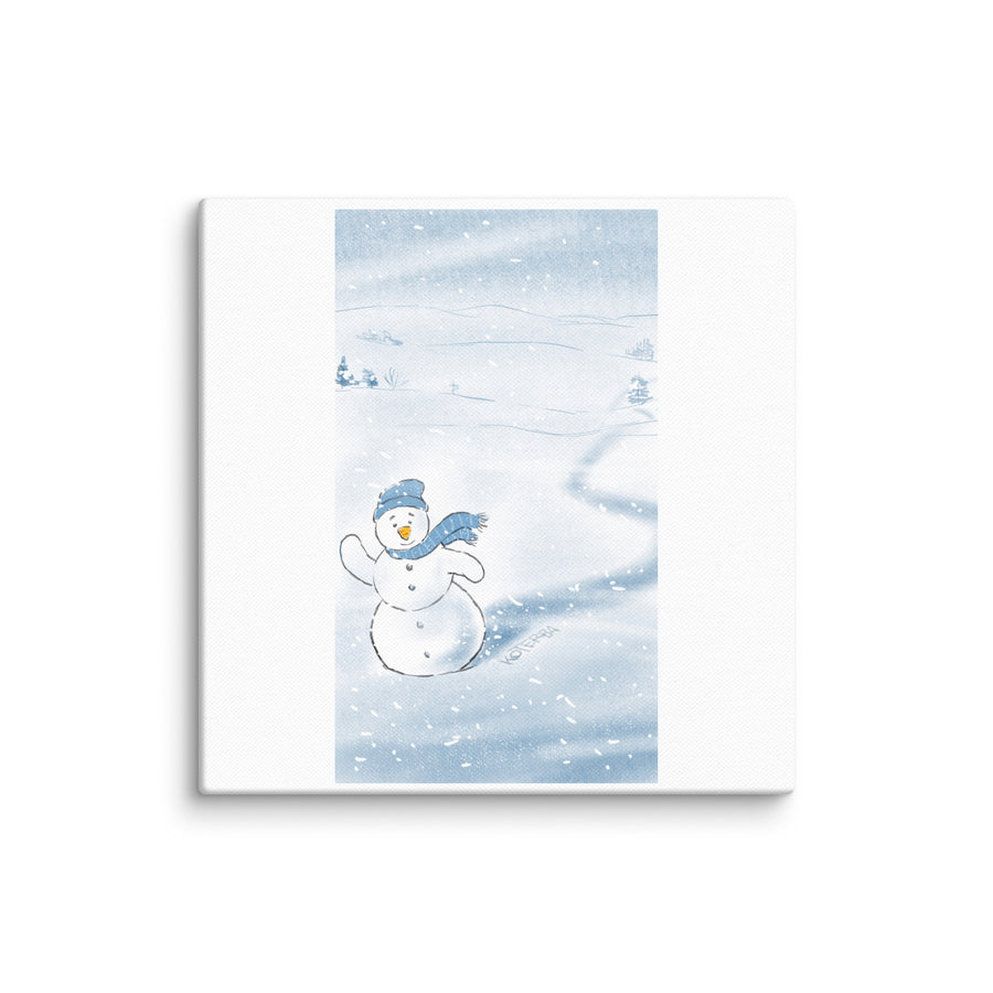 Snowman Says Hi - Canvas