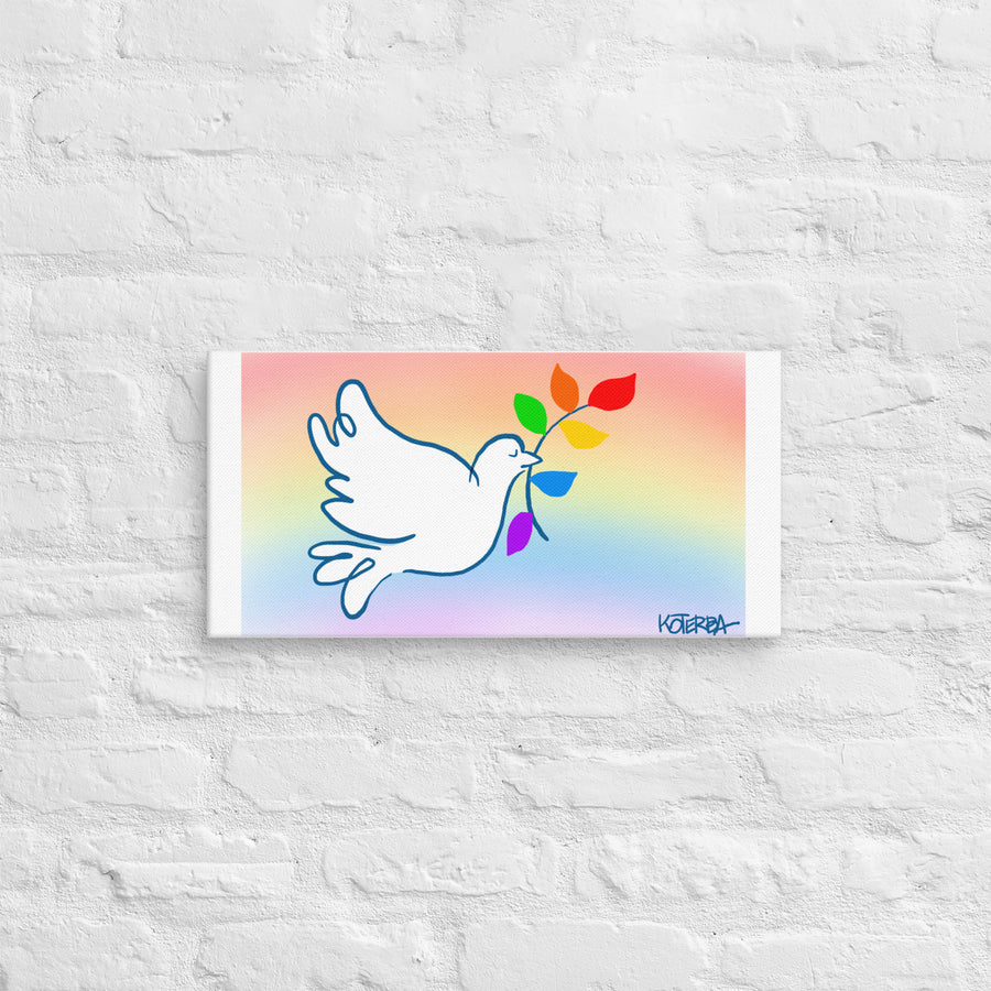 Rainbow Dove Landscape - Canvas