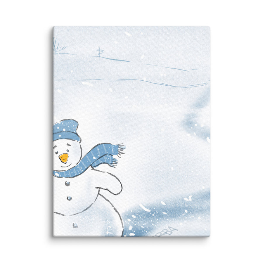 Snowman Says Hi - Canvas