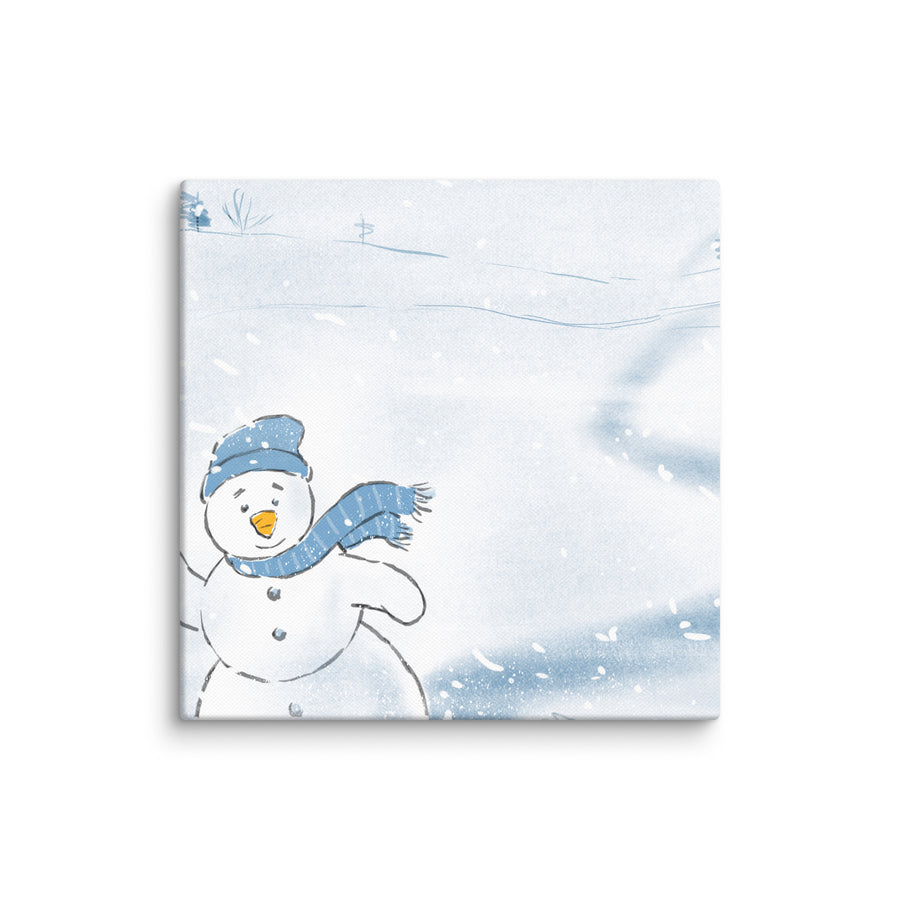 Snowman Says Hi - Canvas