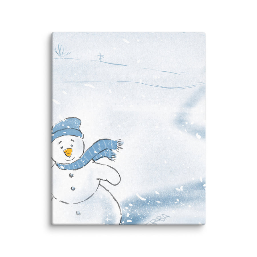 Snowman Says Hi - Canvas