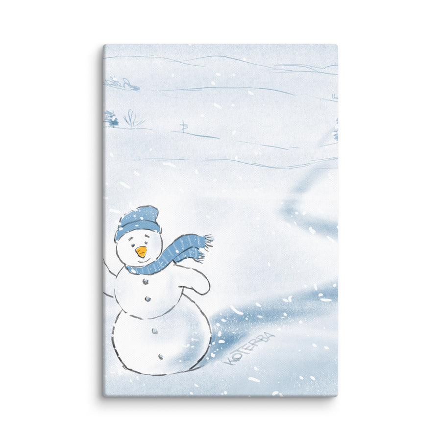 Snowman Says Hi - Canvas