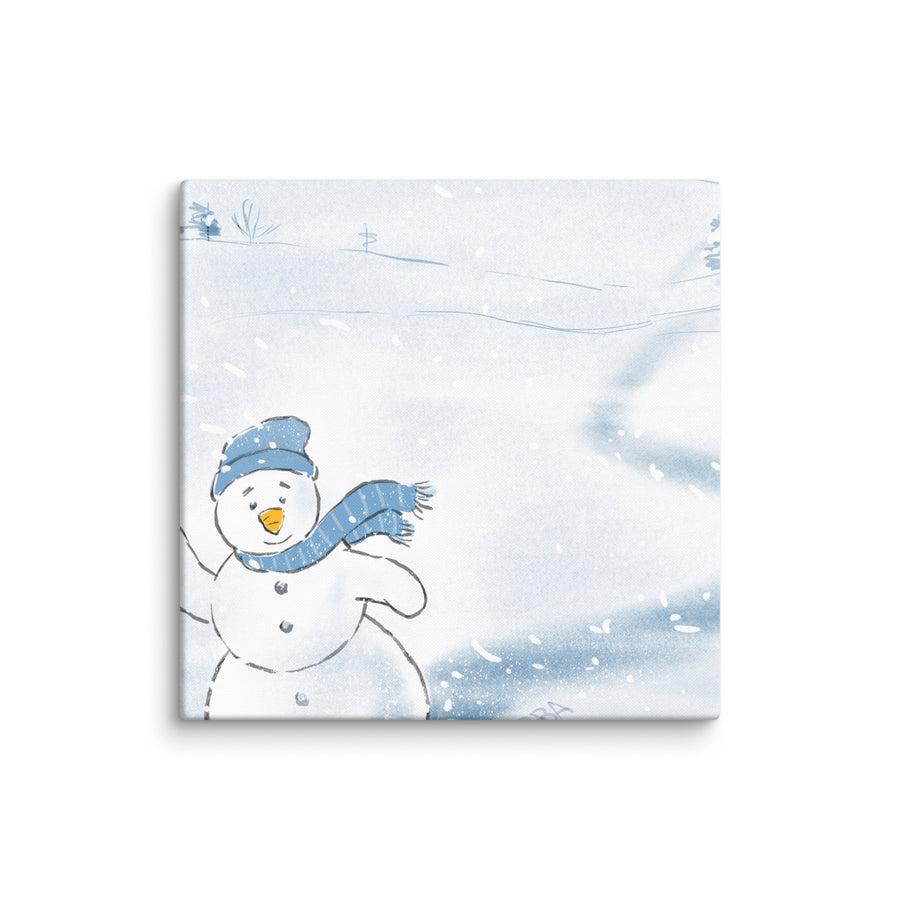 Snowman Says Hi - Canvas