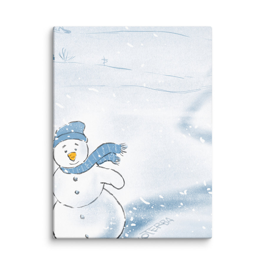 Snowman Says Hi - Canvas