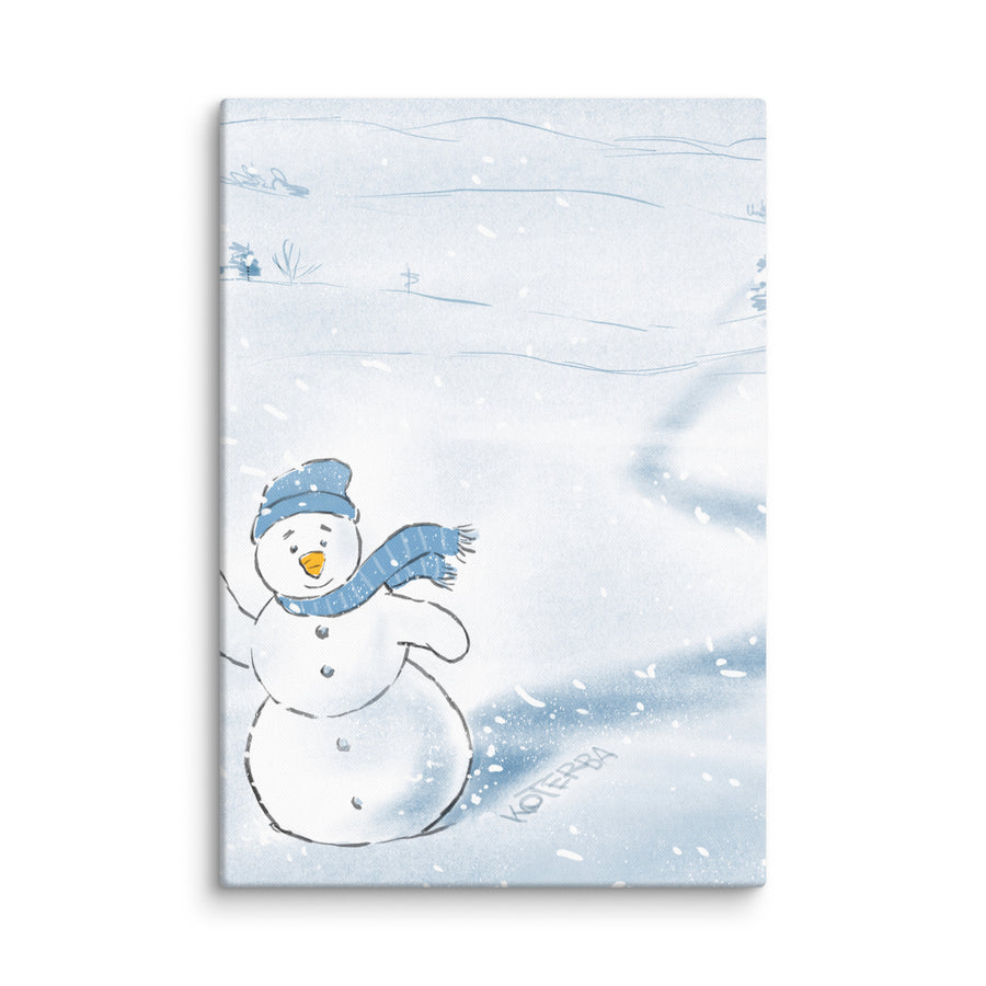 Snowman Says Hi - Canvas