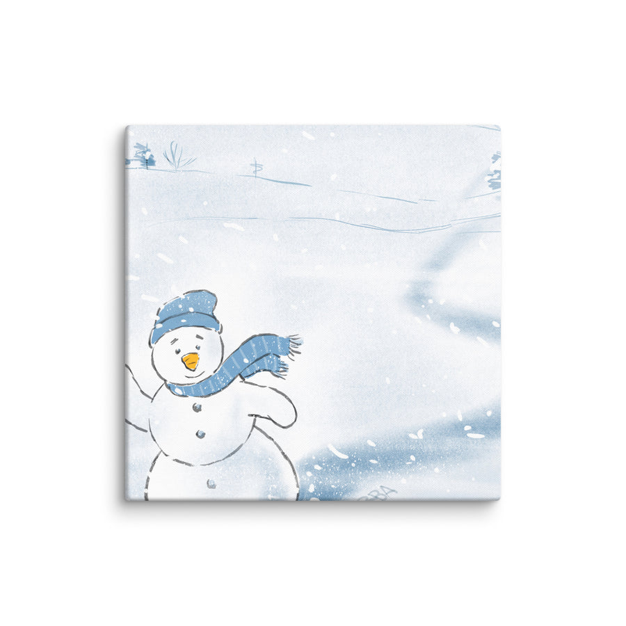 Snowman Says Hi - Canvas