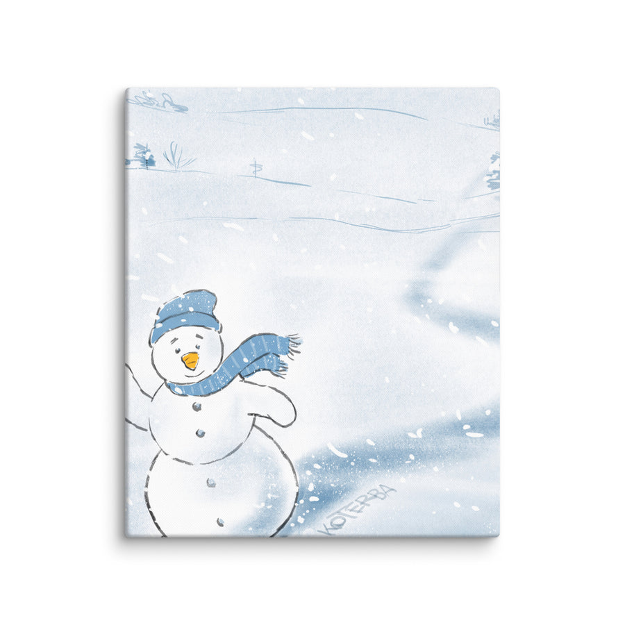 Snowman Says Hi - Canvas