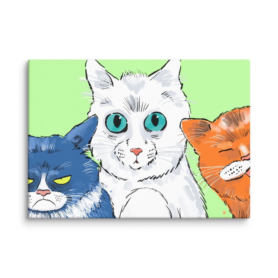 Funny Cats Landscape - Canvas