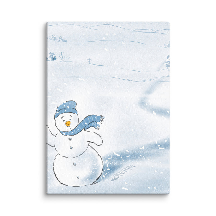 Snowman Says Hi - Canvas