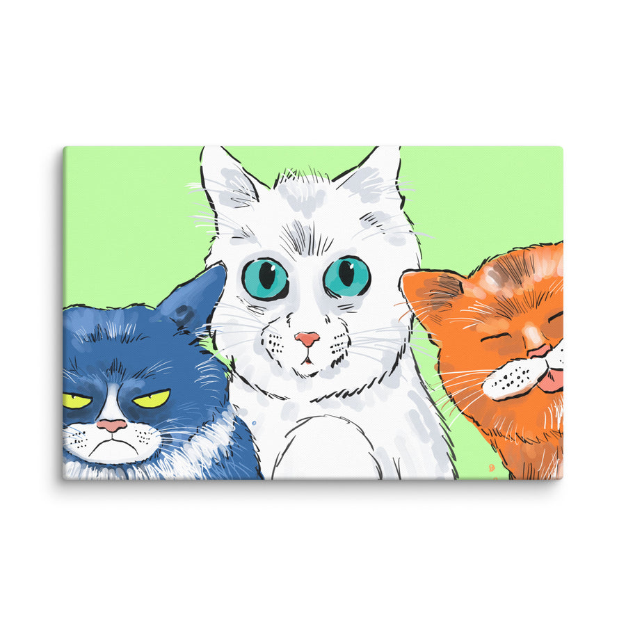 Funny Cats Landscape - Canvas