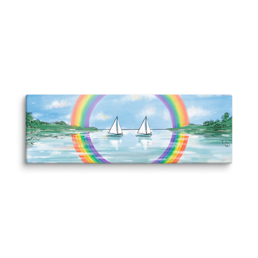 RainBoats Landscape - Canvas