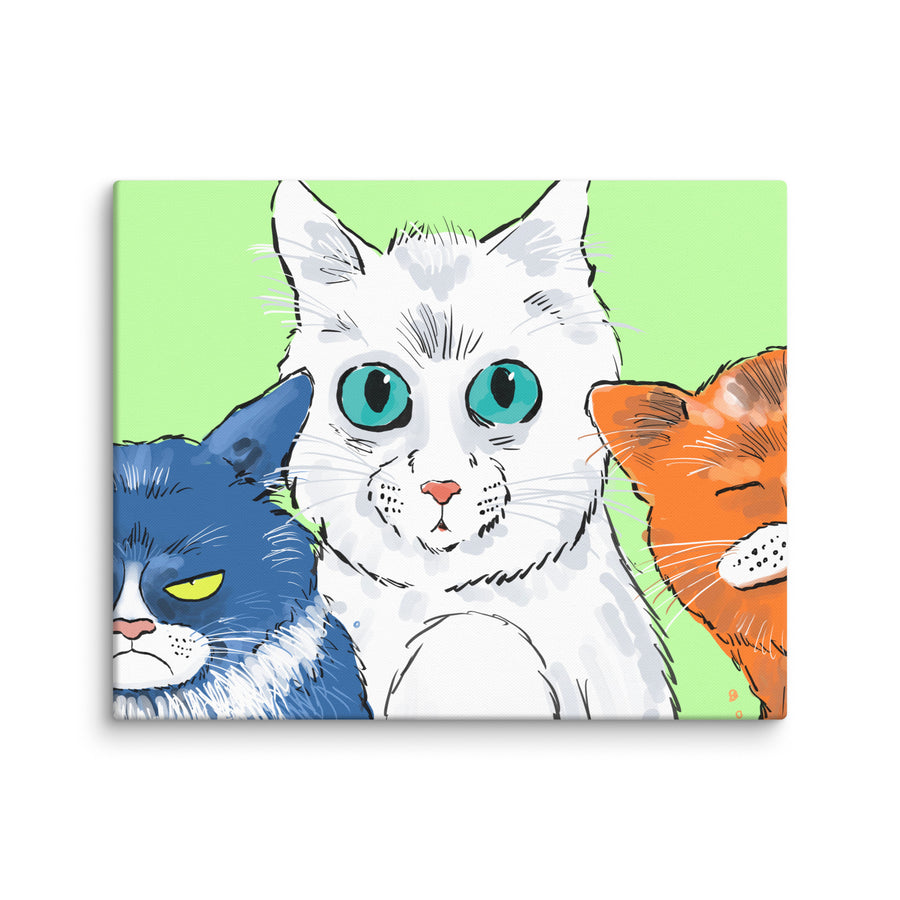 Funny Cats Landscape - Canvas