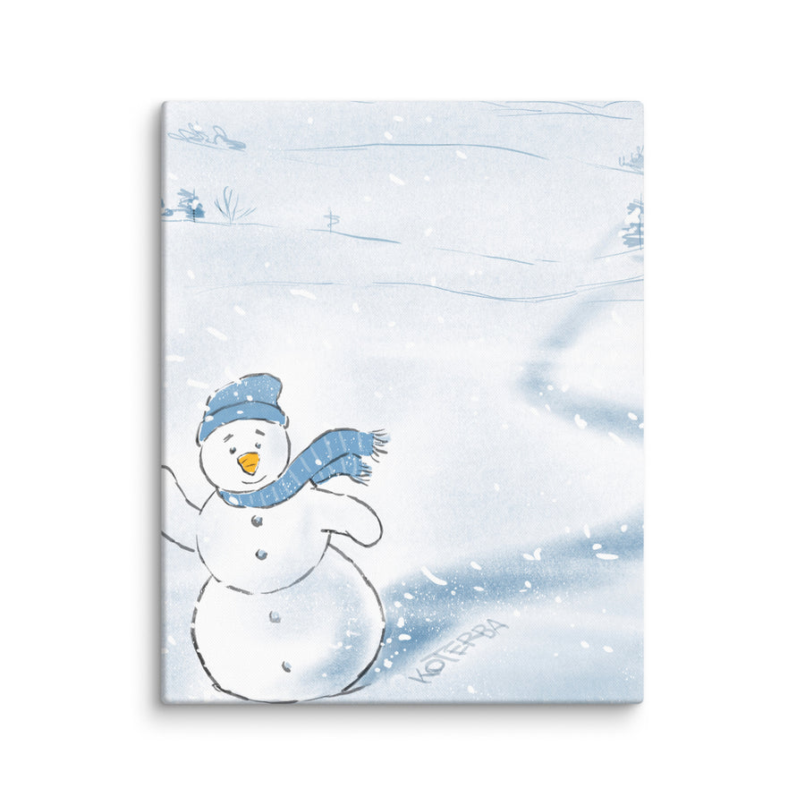 Snowman Says Hi - Canvas