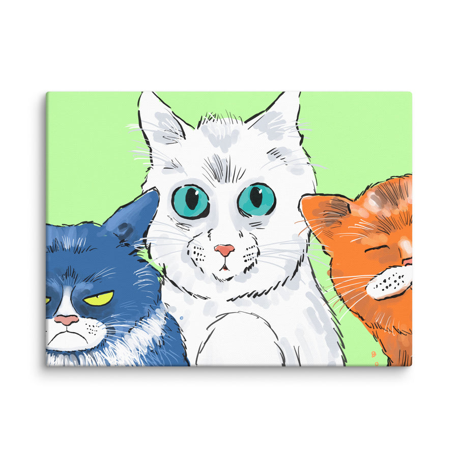 Funny Cats Landscape - Canvas