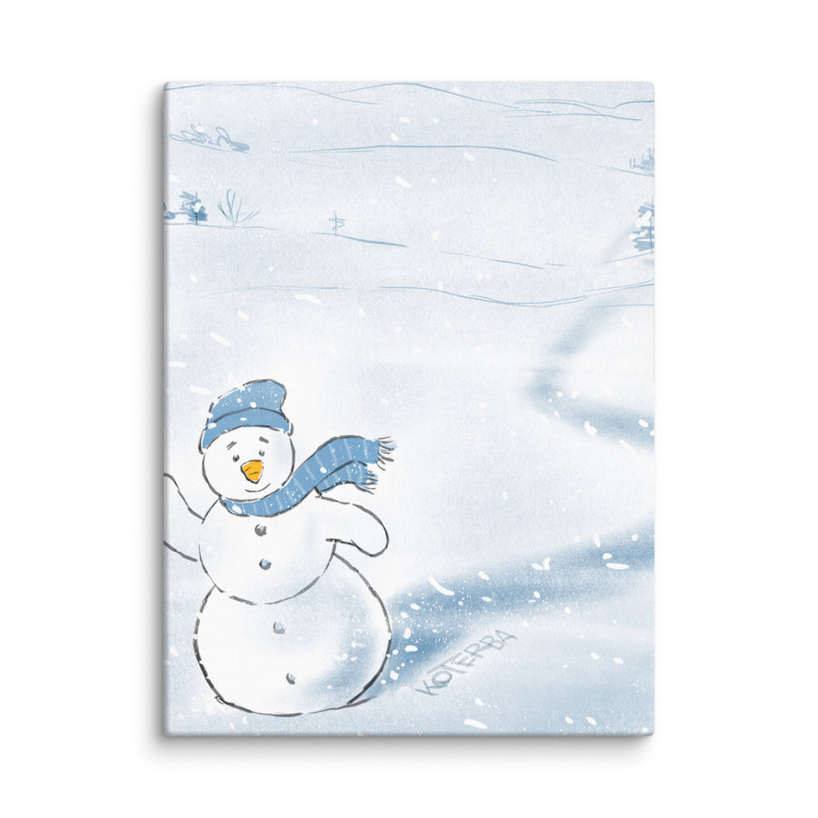 Snowman Says Hi - Canvas