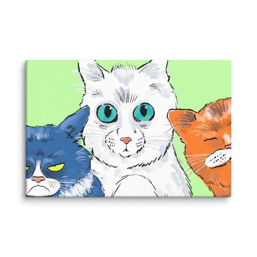 Funny Cats Landscape - Canvas