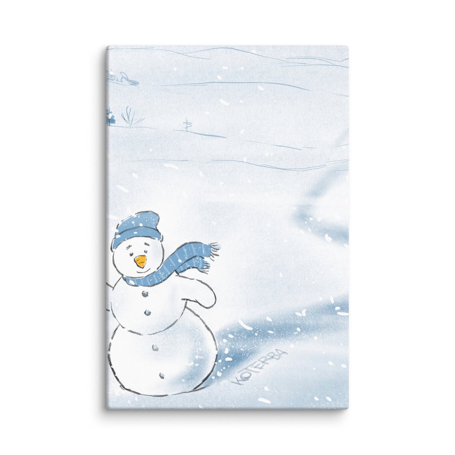 Snowman Says Hi - Canvas