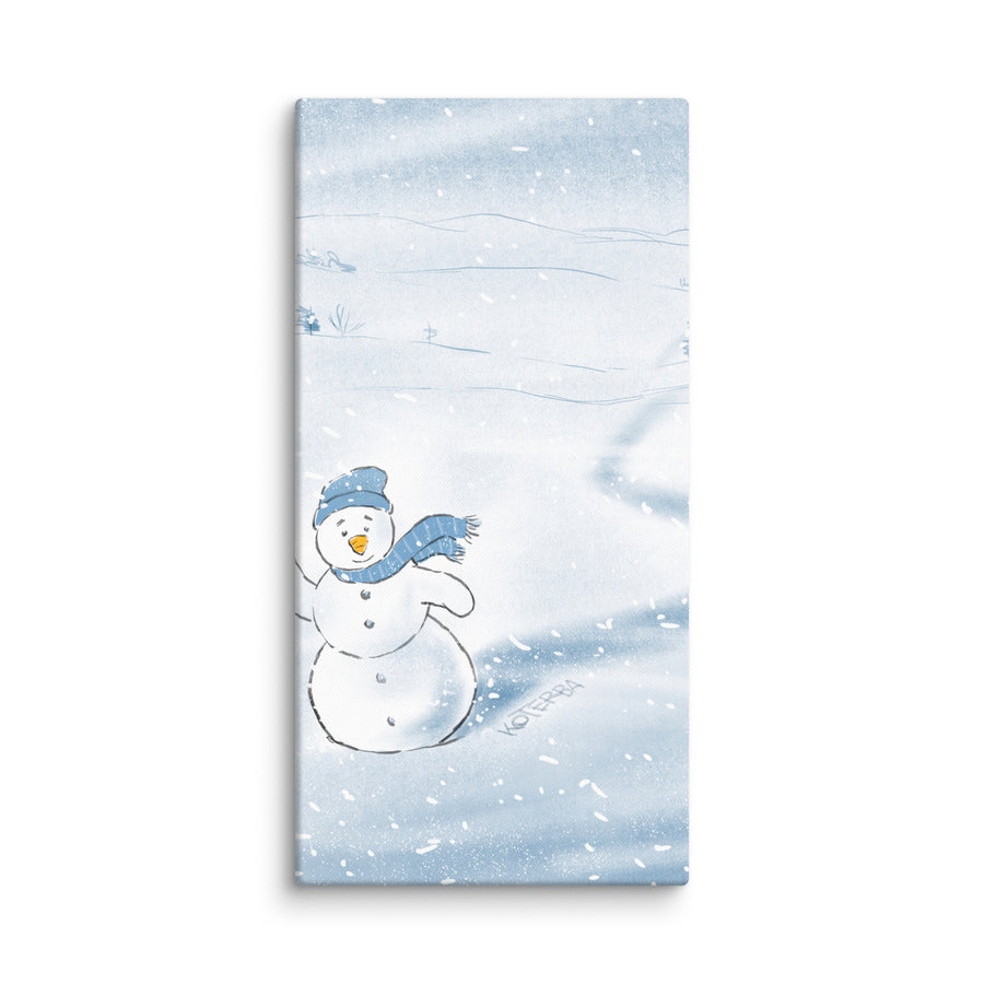 Snowman Says Hi - Canvas