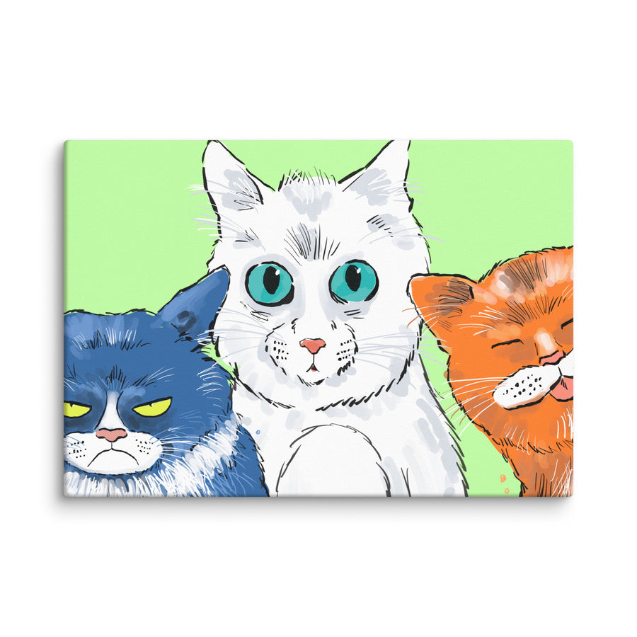 Funny Cats Landscape - Canvas