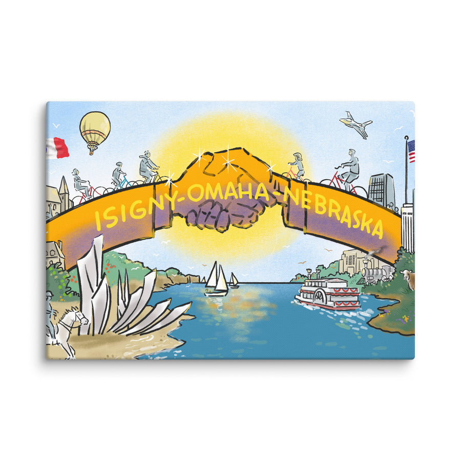 Omaha's Sister City in France - Canvas