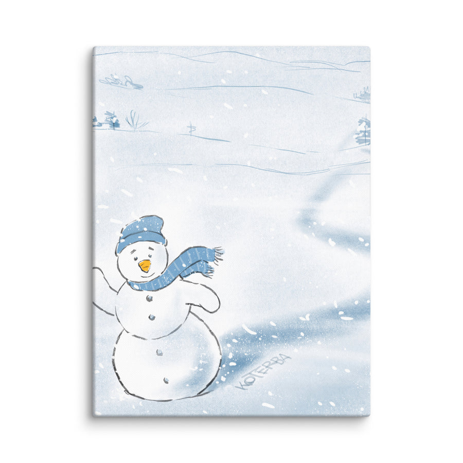 Snowman Says Hi - Canvas