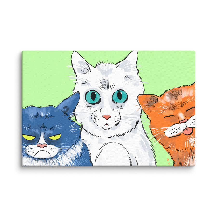 Funny Cats Landscape - Canvas