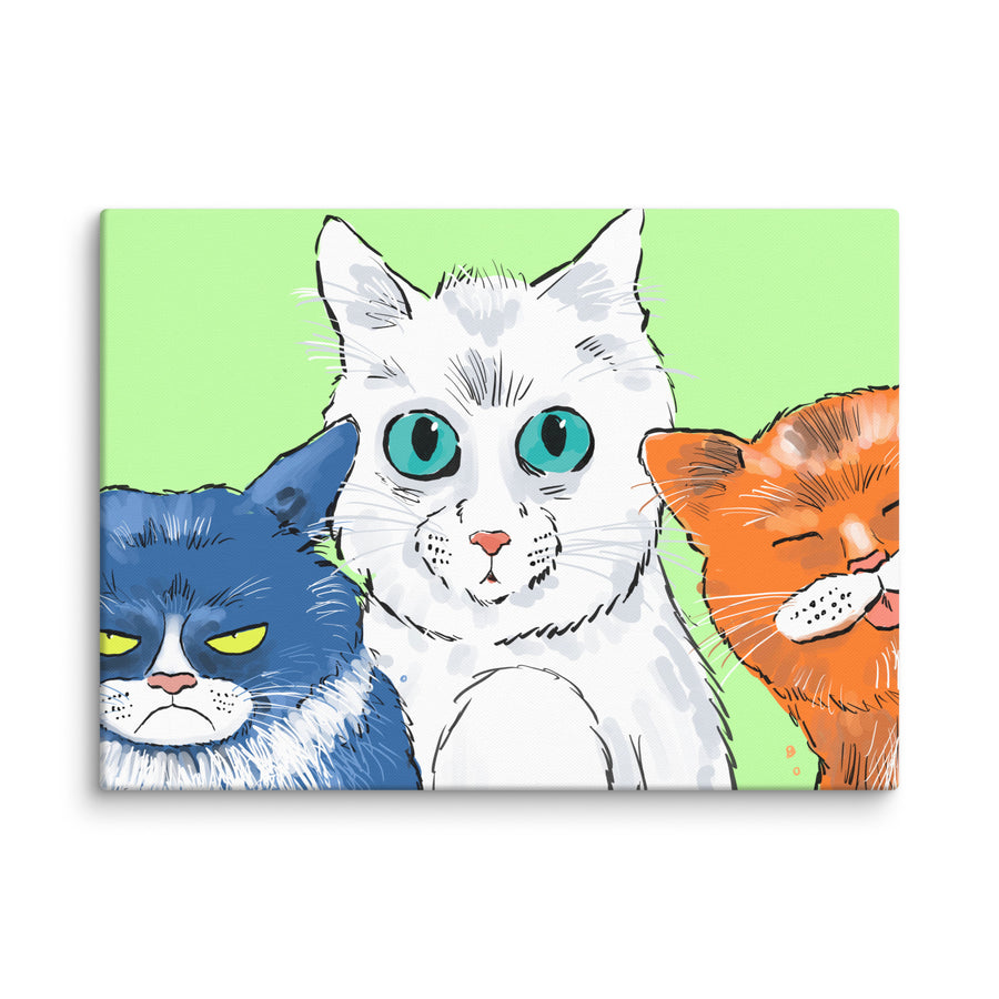 Funny Cats Landscape - Canvas