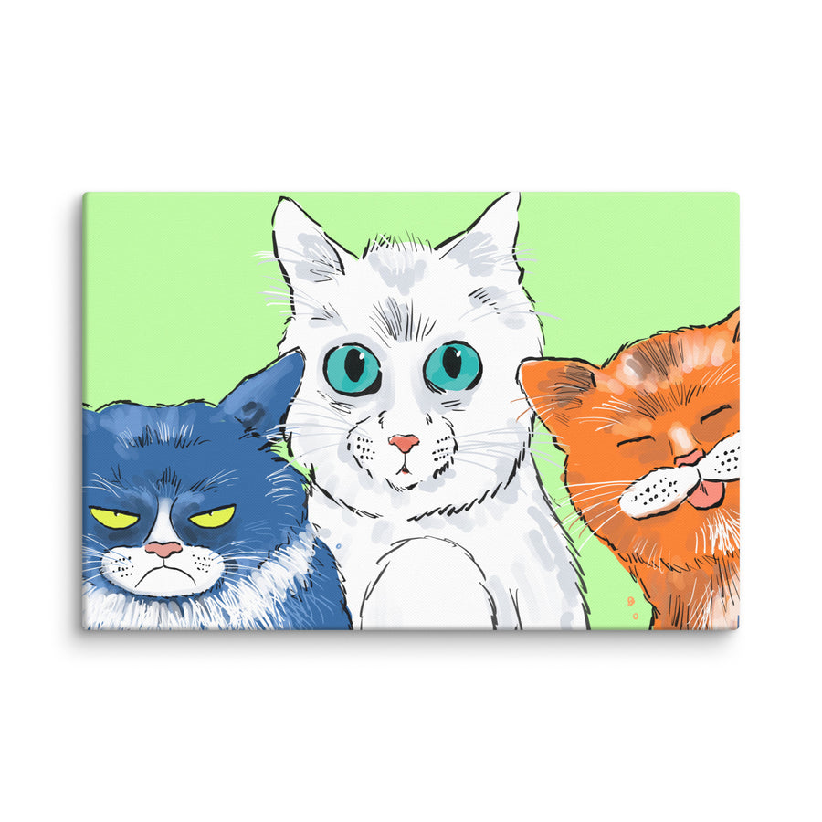 Funny Cats Landscape - Canvas