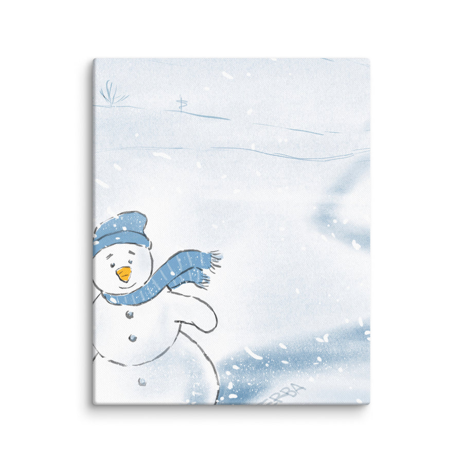 Snowman Says Hi - Canvas