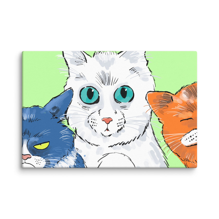 Funny Cats Landscape - Canvas