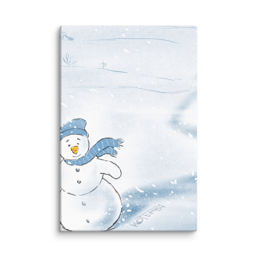 Snowman Says Hi - Canvas