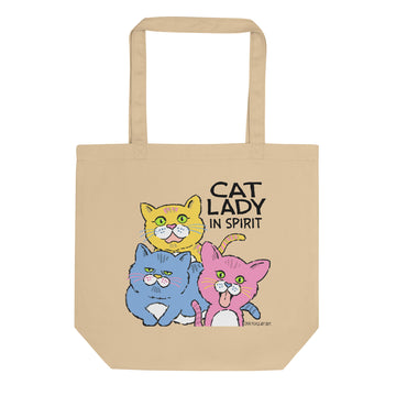 Cat Lady in Spirit - Tote Bag