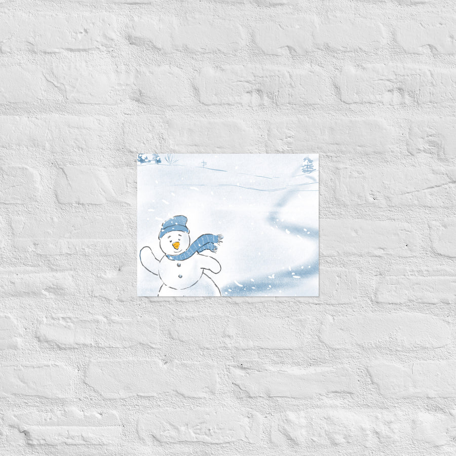 Snowman Says Hi - Poster