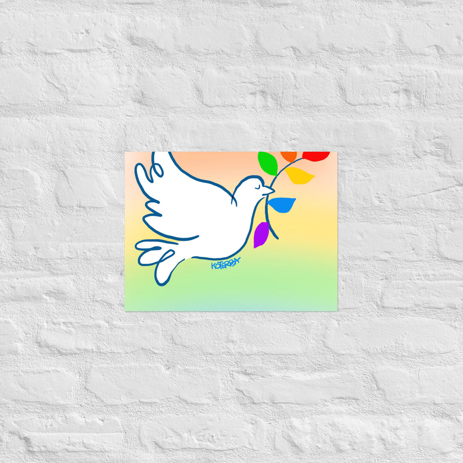 Rainbow Dove Landscape - Poster