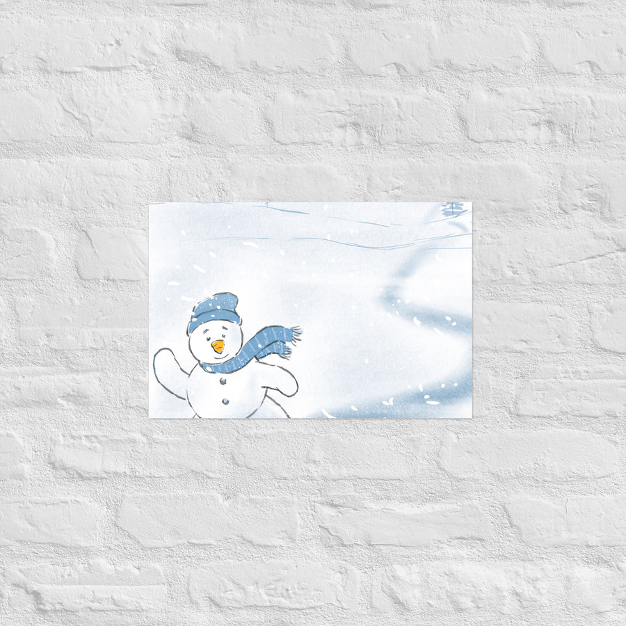 Snowman Says Hi - Poster