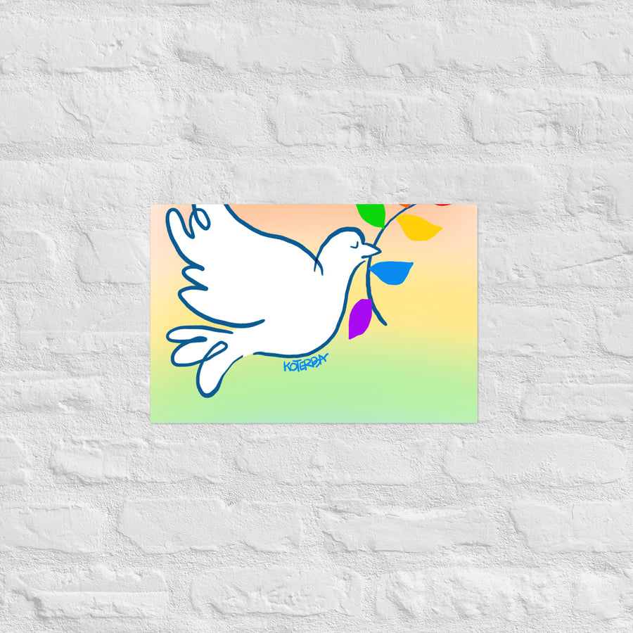 Rainbow Dove Landscape - Poster