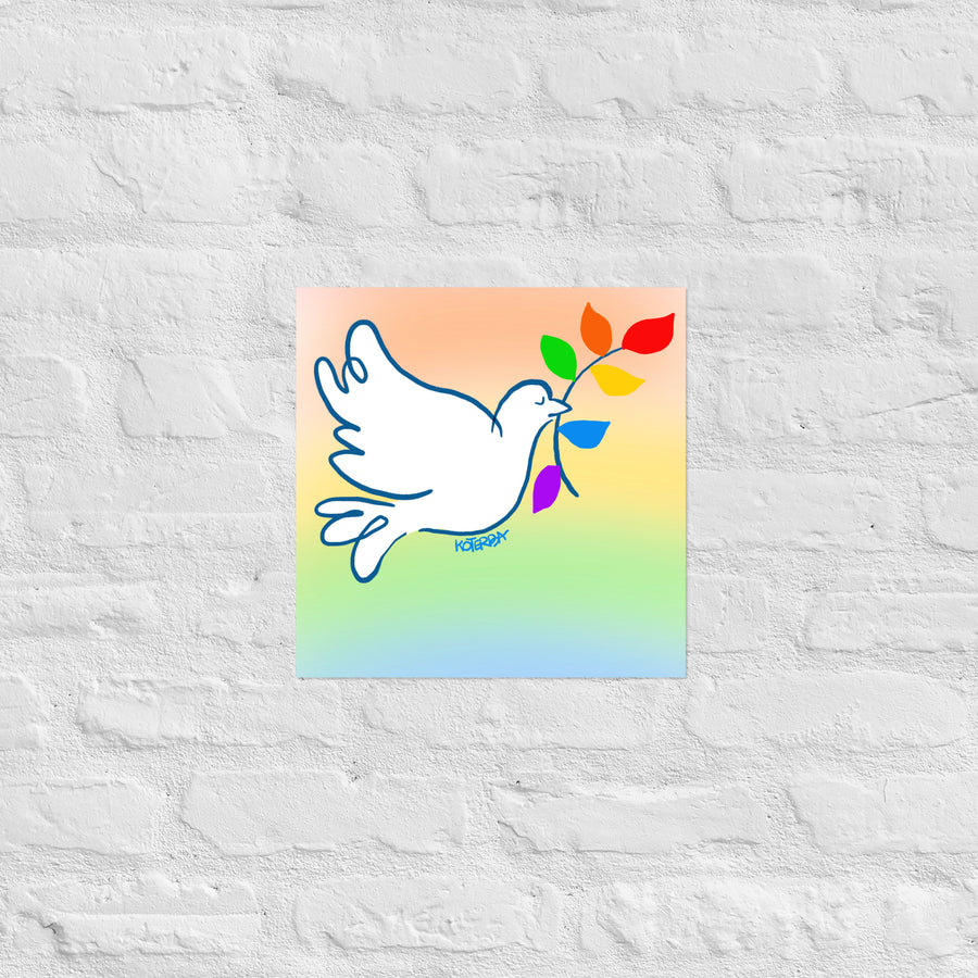 Rainbow Dove Landscape - Poster