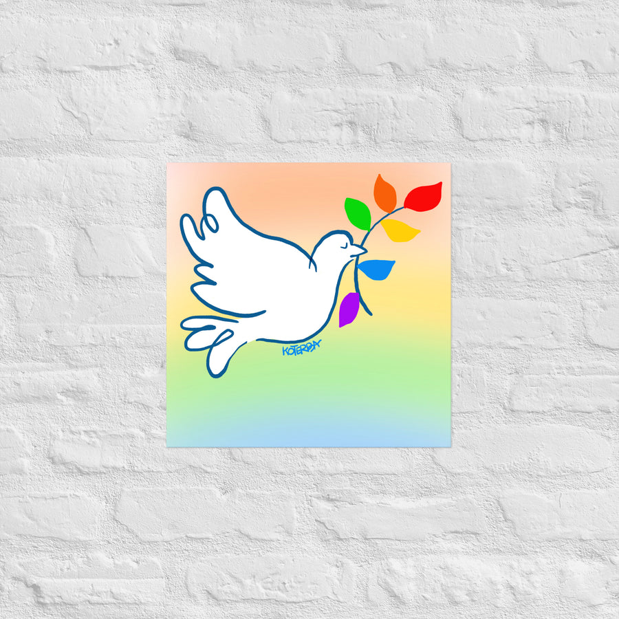 Rainbow Dove Landscape - Poster