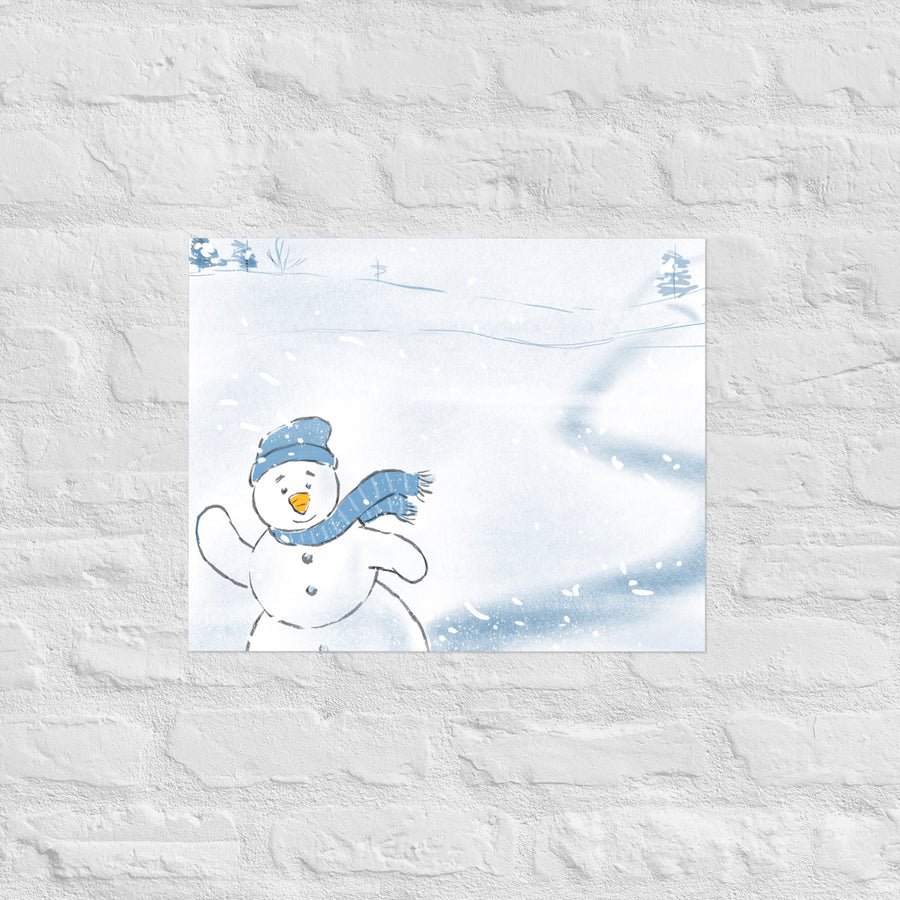 Snowman Says Hi - Poster