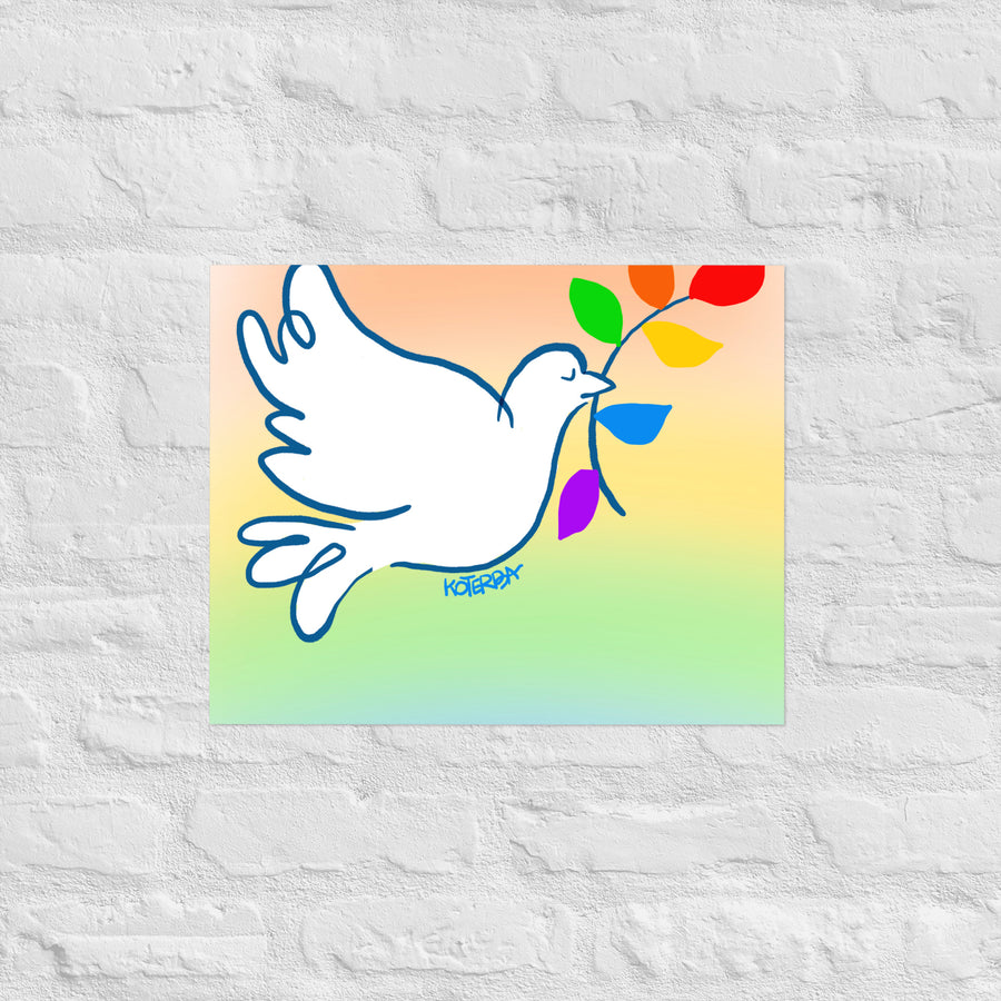 Rainbow Dove Landscape - Poster