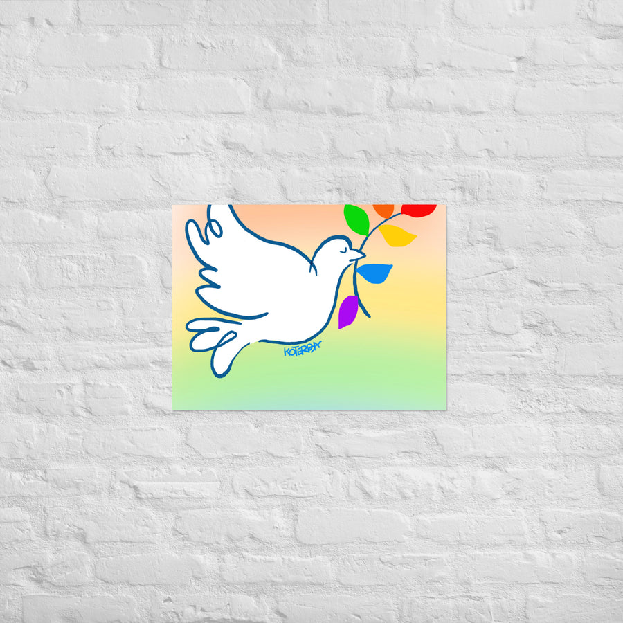 Rainbow Dove Landscape - Poster