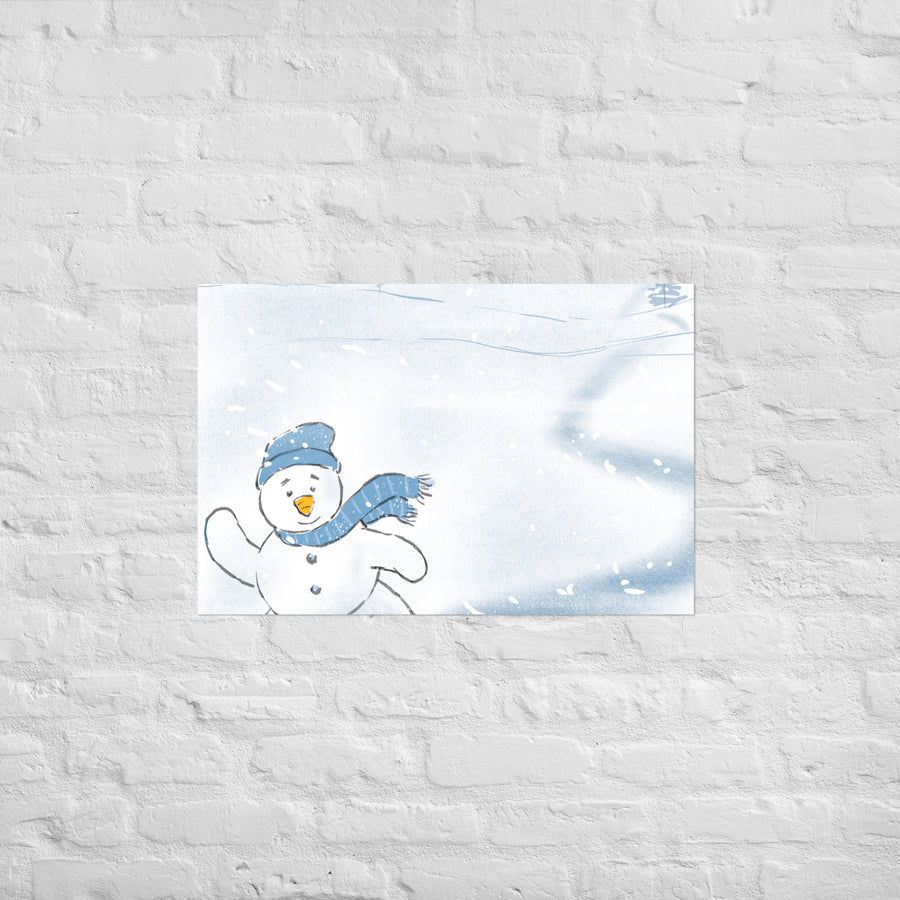 Snowman Says Hi - Poster