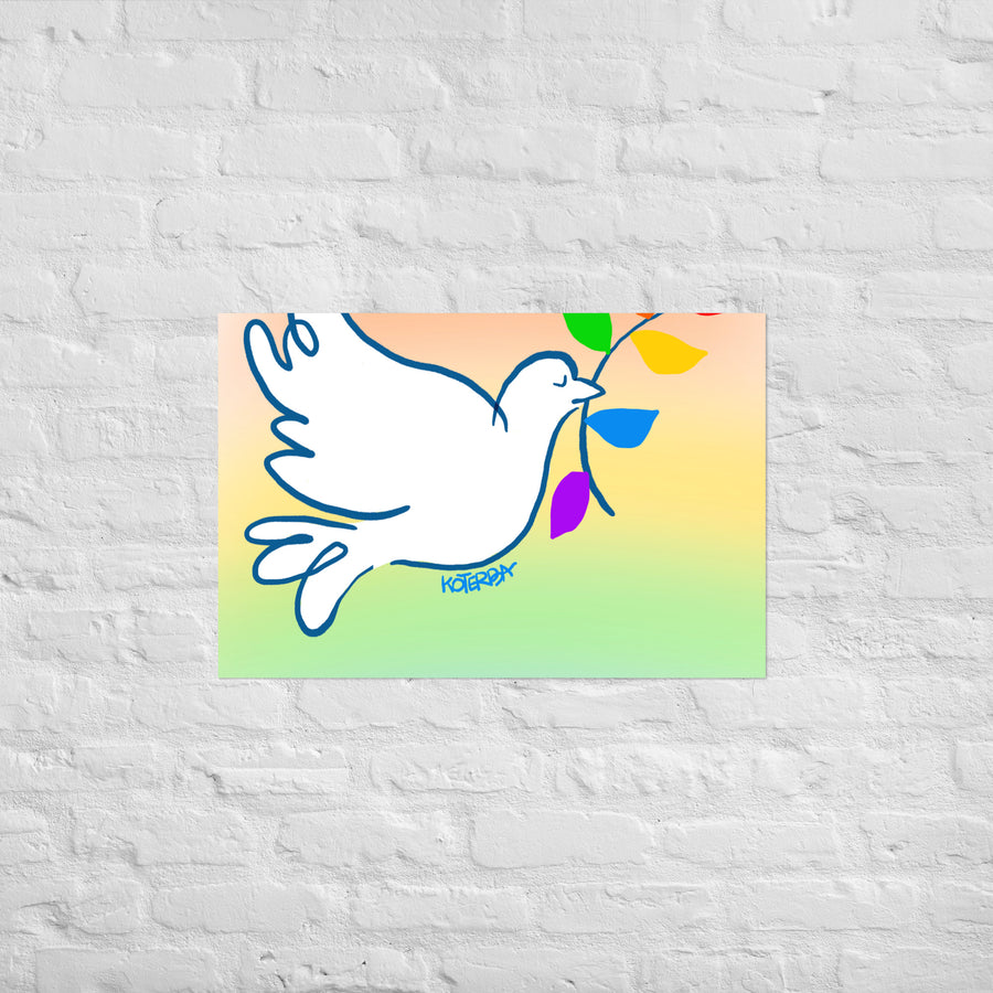 Rainbow Dove Landscape - Poster