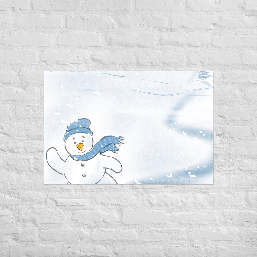 Snowman Says Hi - Poster