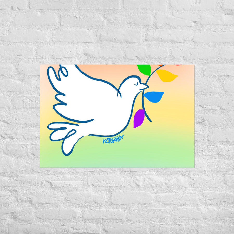 Rainbow Dove Landscape - Poster