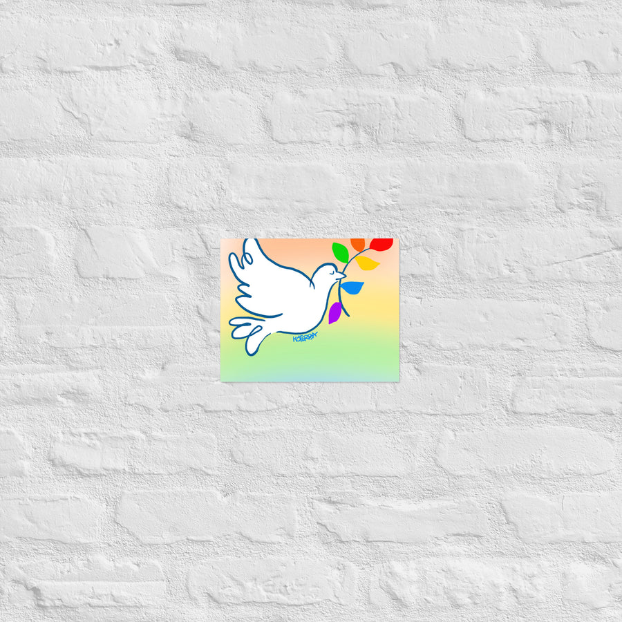 Rainbow Dove Landscape - Poster