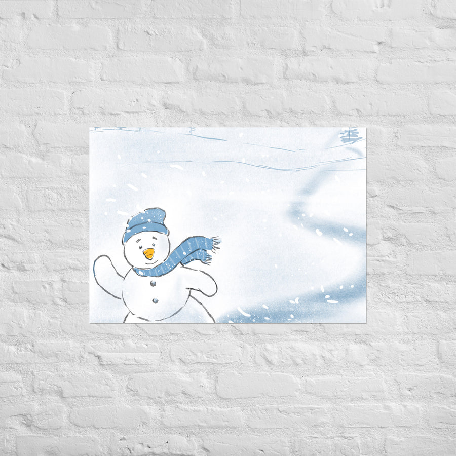 Snowman Says Hi - Poster