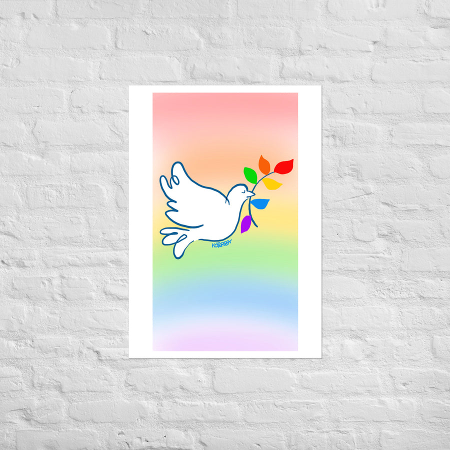 Rainbow Dove Landscape - Poster