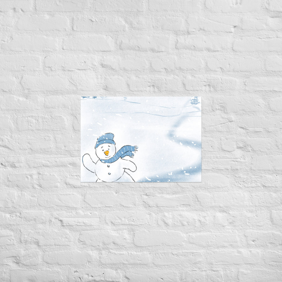 Snowman Says Hi - Poster